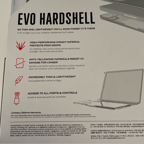 Evo Hardshell Clear Tech 21 for MacPro 13” - Picture 5 of 9